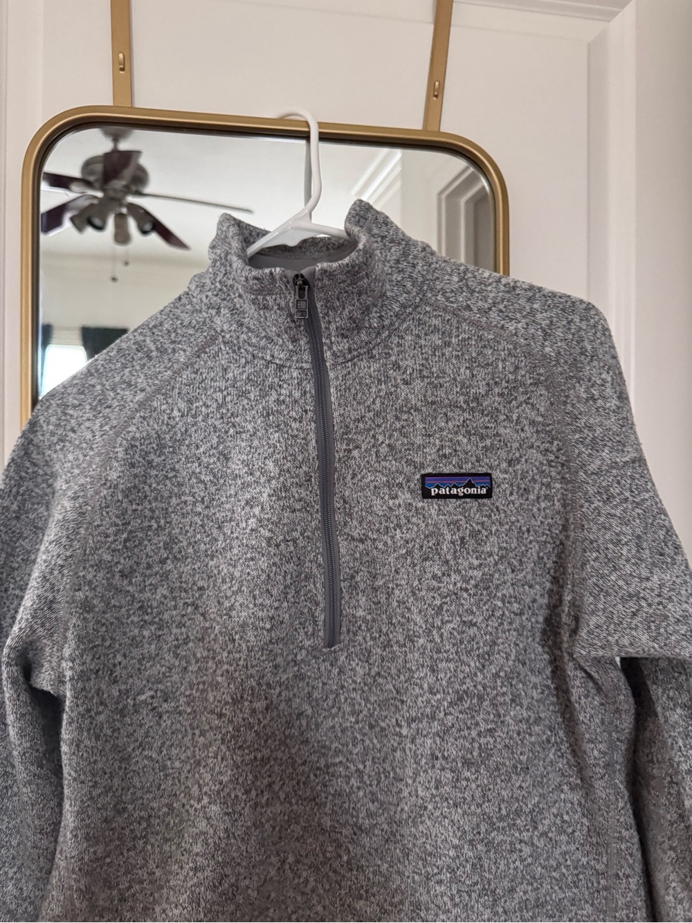 Patagonia Heather Gray Better Sweater Quarter-Zip Pullover Fleece - Picture 3 of 5